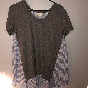 mixed material top